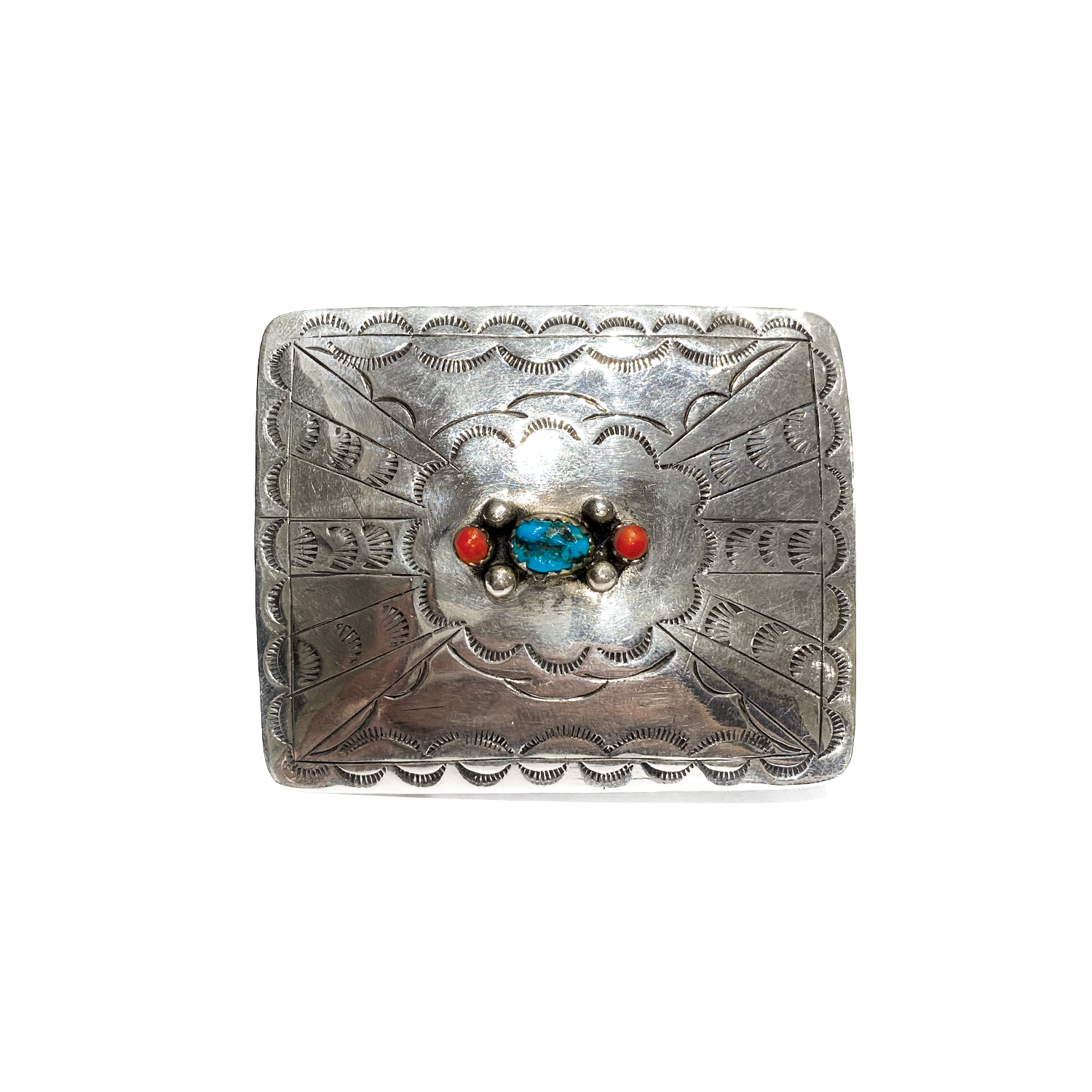 Handcrafted Navajo Sterling Silver Buckle – Grady Ervin Handcrafted Navajo Sterling Silver Buckle – Grady Ervin