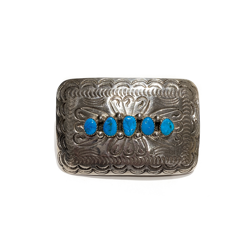 Navajo Sterling w/ Turquoise Row Buckle