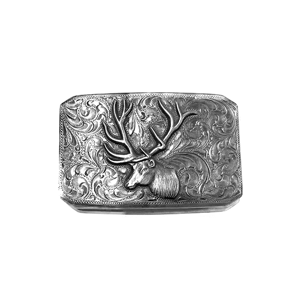 Sterling Silver Hand Engraved Elk