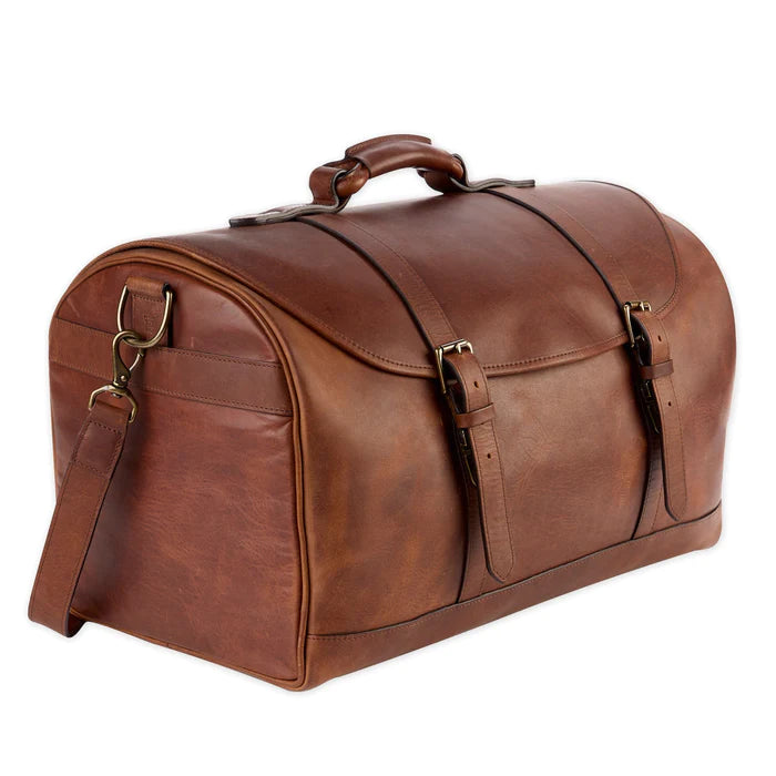 Leather Weekender Duffle Bag